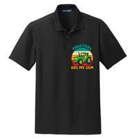 Kids Tractor Funny Boy Tractors Are My Jam Dry Zone Grid Polo