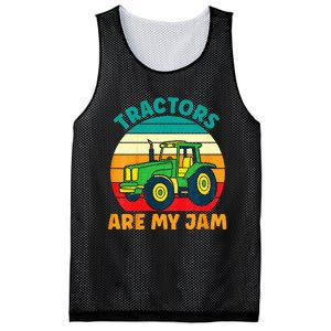 Kids Tractor Funny Boy Tractors Are My Jam Mesh Reversible Basketball Jersey Tank