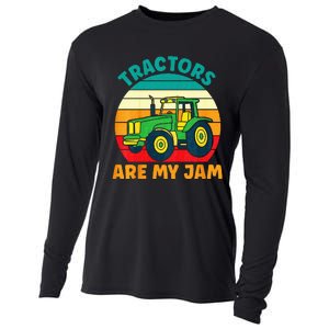 Kids Tractor Funny Boy Tractors Are My Jam Cooling Performance Long Sleeve Crew