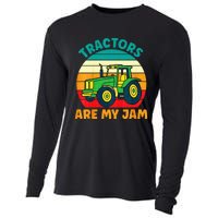 Kids Tractor Funny Boy Tractors Are My Jam Cooling Performance Long Sleeve Crew