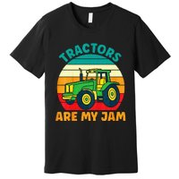 Kids Tractor Funny Boy Tractors Are My Jam Premium T-Shirt