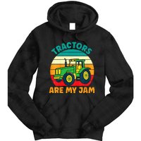 Kids Tractor Funny Boy Tractors Are My Jam Tie Dye Hoodie