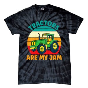 Kids Tractor Funny Boy Tractors Are My Jam Tie-Dye T-Shirt