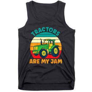 Kids Tractor Funny Boy Tractors Are My Jam Tank Top