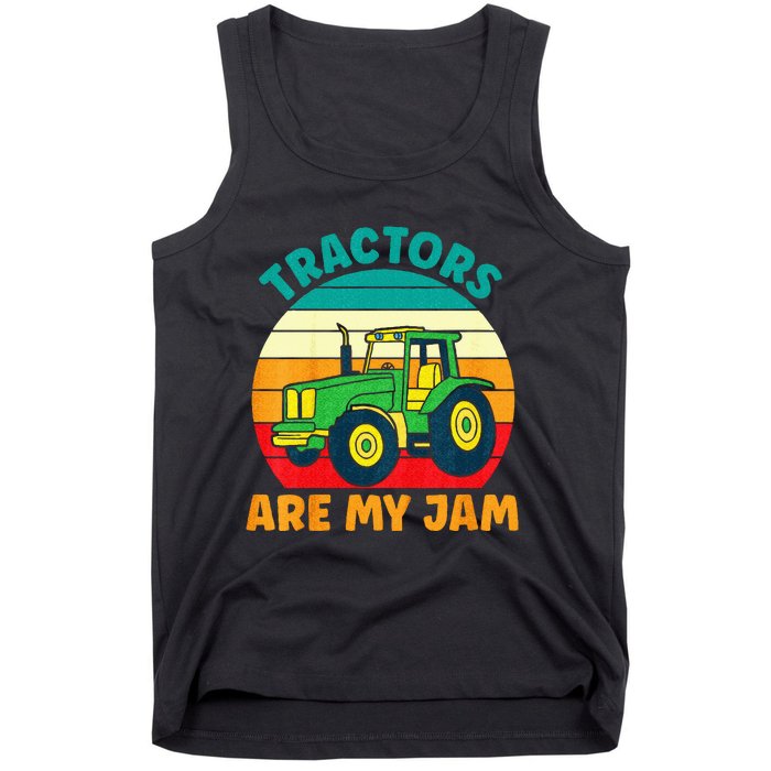 Kids Tractor Funny Boy Tractors Are My Jam Tank Top