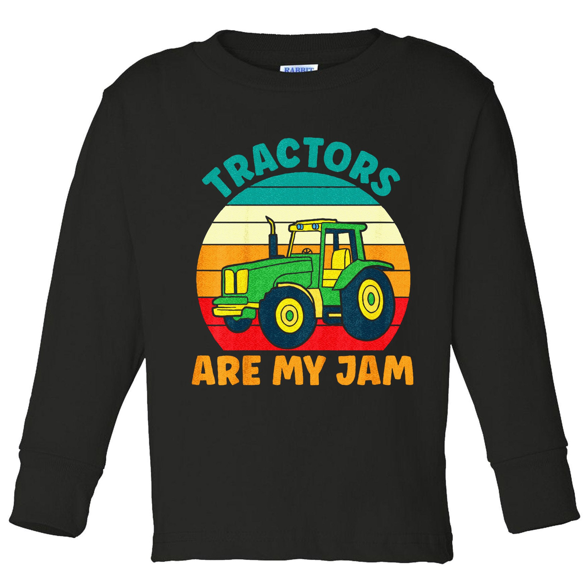 Kids Tractor Funny Boy Tractors Are My Jam Toddler Long Sleeve Shirt