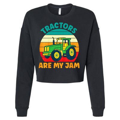 Kids Tractor Funny Boy Tractors Are My Jam Cropped Pullover Crew