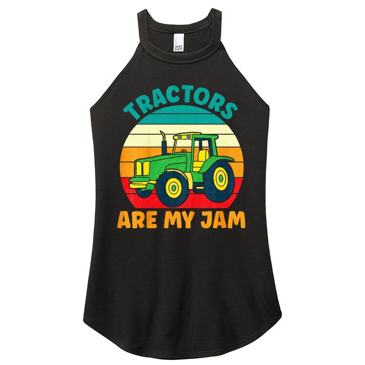 Kids Tractor Funny Boy Tractors Are My Jam Women's Perfect Tri Rocker Tank