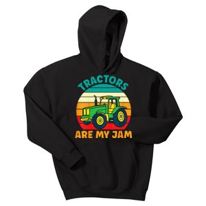 Kids Tractor Funny Boy Tractors Are My Jam Kids Hoodie