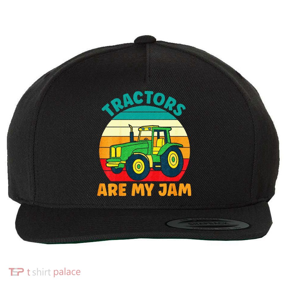 Kids Tractor Funny Boy Tractors Are My Jam Wool Snapback Cap