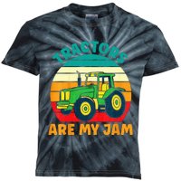 Kids Tractor Funny Boy Tractors Are My Jam Kids Tie-Dye T-Shirt