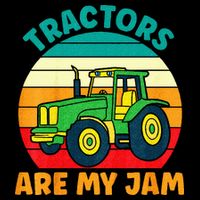 Kids Tractor Funny Boy Tractors Are My Jam Zip Tote Bag