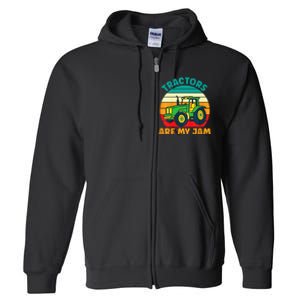 Kids Tractor Funny Boy Tractors Are My Jam Full Zip Hoodie