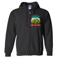 Kids Tractor Funny Boy Tractors Are My Jam Full Zip Hoodie