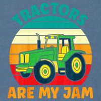 Kids Tractor Funny Boy Tractors Are My Jam Garment-Dyed Sweatshirt