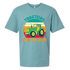 Kids Tractor Funny Boy Tractors Are My Jam Sueded Cloud Jersey T-Shirt