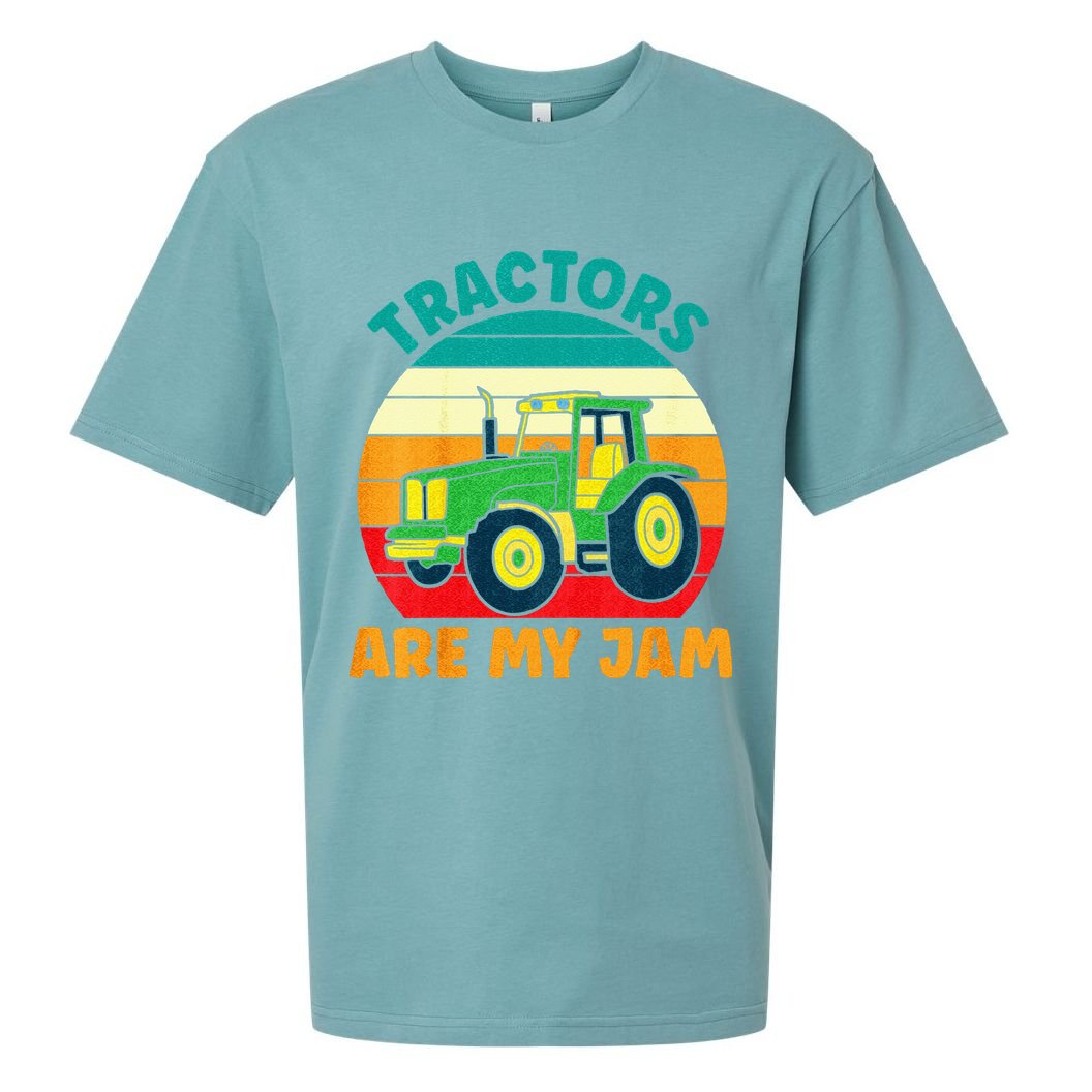 Kids Tractor Funny Boy Tractors Are My Jam Sueded Cloud Jersey T-Shirt