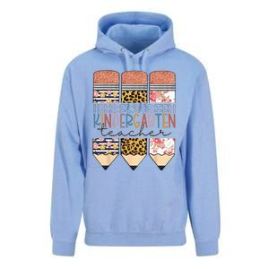 Kindergarten Teacher Funny Leopard Pencil Back To School Unisex Surf Hoodie