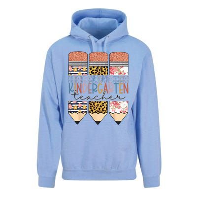 Kindergarten Teacher Funny Leopard Pencil Back To School Unisex Surf Hoodie