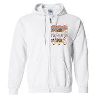 Kindergarten Teacher Funny Leopard Pencil Back To School Full Zip Hoodie