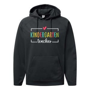 Kindergarten Teacher First Day Of School Welcome Back To School Performance Fleece Hoodie