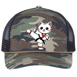 Karate Taekwondo Funny Cat Jiu Jitsu Women Girl Mma Retro Rope Trucker Hat Cap