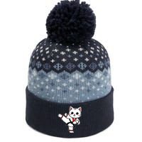 Karate Taekwondo Funny Cat Jiu Jitsu Women Girl Mma The Baniff Cuffed Pom Beanie