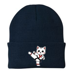 Karate Taekwondo Funny Cat Jiu Jitsu Women Girl Mma Knit Cap Winter Beanie