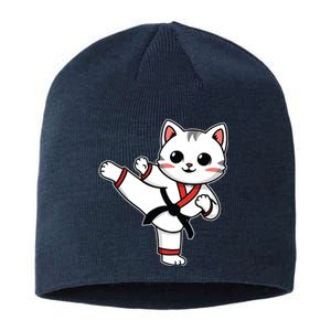 Karate Taekwondo Funny Cat Jiu Jitsu Women Girl Mma Sustainable Beanie