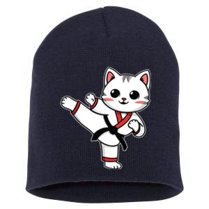 Karate Taekwondo Funny Cat Jiu Jitsu Women Girl Mma Short Acrylic Beanie