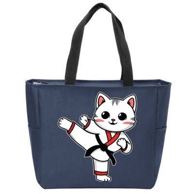 Karate Taekwondo Funny Cat Jiu Jitsu Women Girl Mma Zip Tote Bag