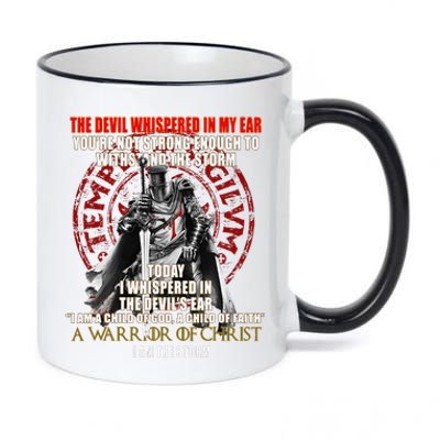 Knights Templar Faith In Jesus Christ Christian Faith & God Gift 11oz Black Color Changing Mug