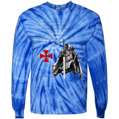 Knights Templar Faith In Jesus Christ Christian Faith & God Tie-Dye Long Sleeve Shirt