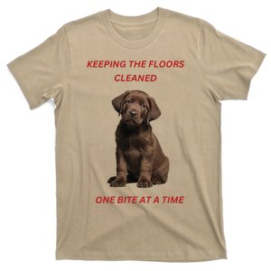 Keeping The Floors Clean One Bite At A Time. Lab Puppy. T-Shirt