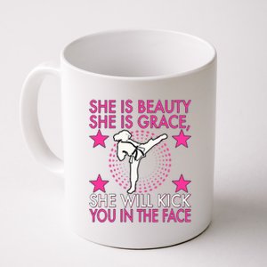 Karate Taekwondo Girl Wo Karate Kick Coffee Mug