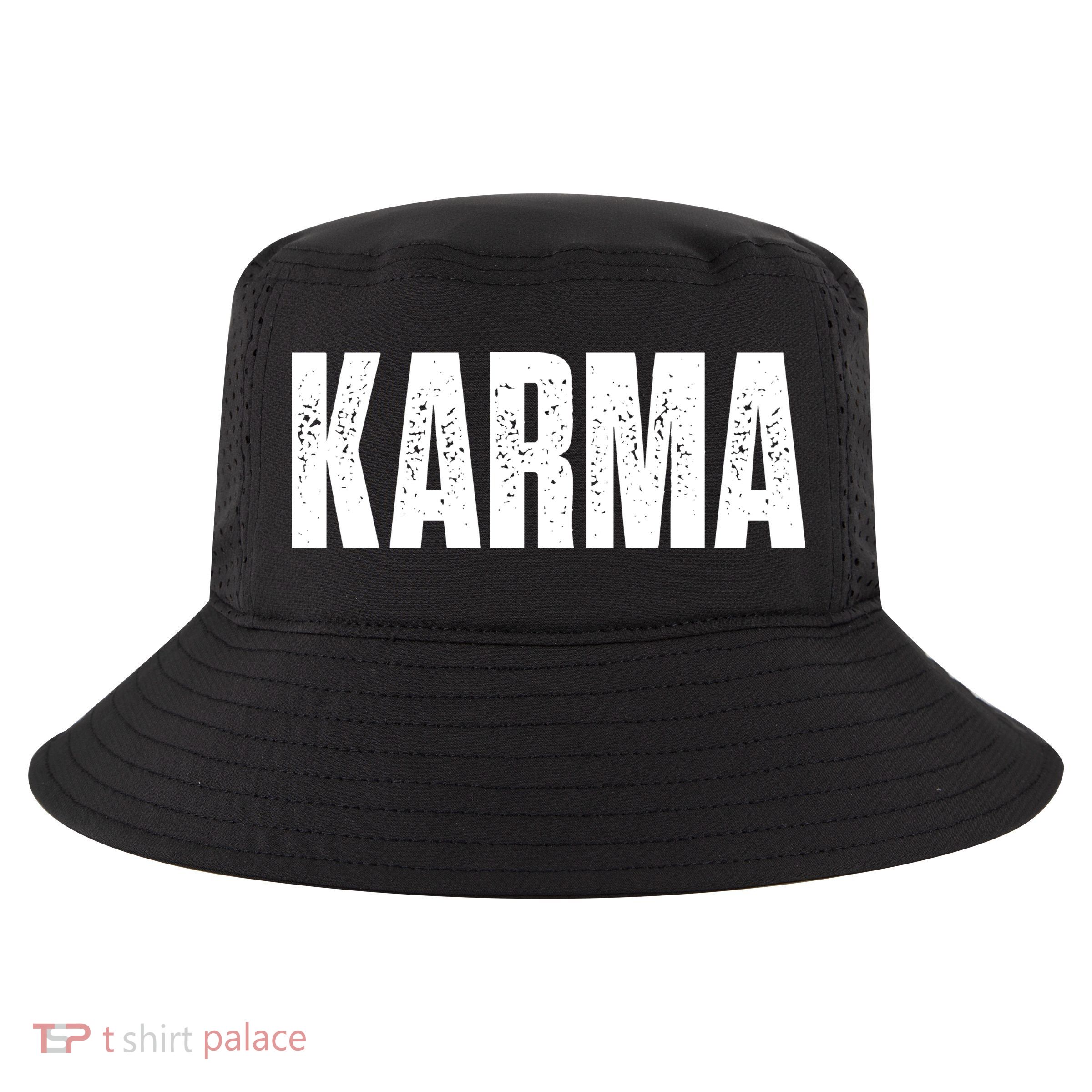 Karma Trending Graphic Tee Cool Comfort Performance Bucket Hat