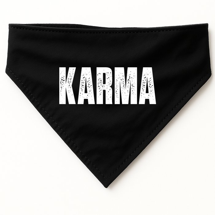 Karma Trending Graphic Tee USA-Made Doggie Bandana