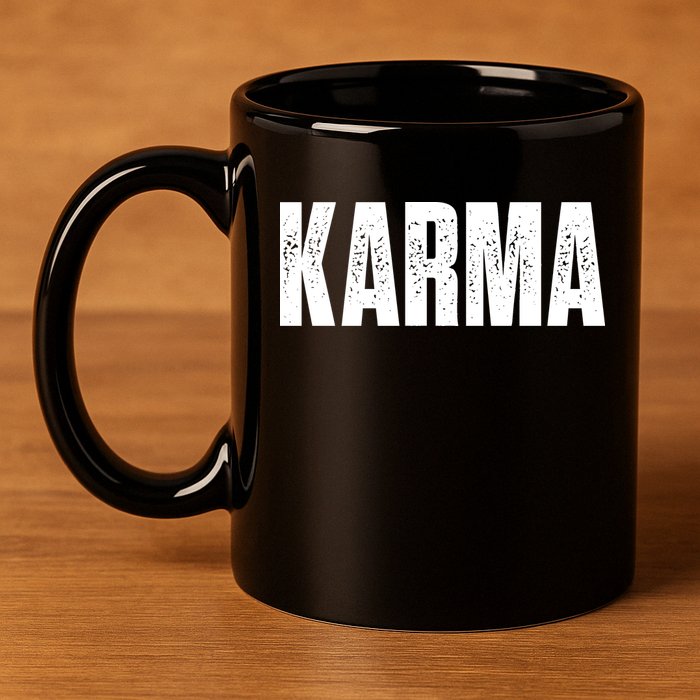 Karma Trending Graphic Tee 11oz C Handle Ceramic Mug