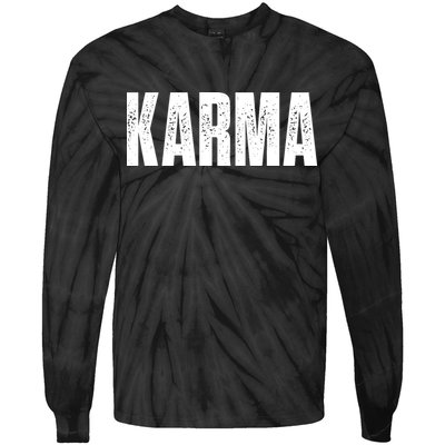 Karma Trending Graphic Tee Tie-Dye Long Sleeve Shirt