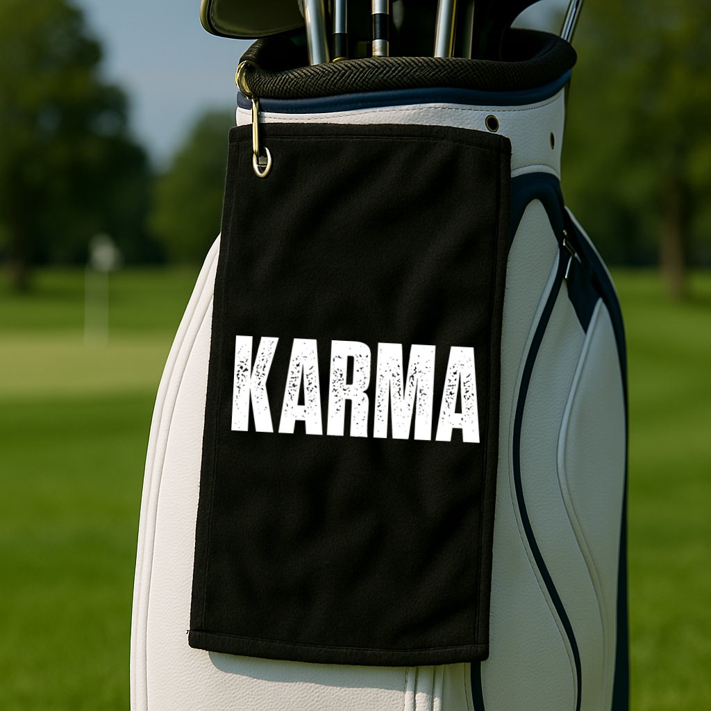 Karma Trending Graphic Tee Golf Towel