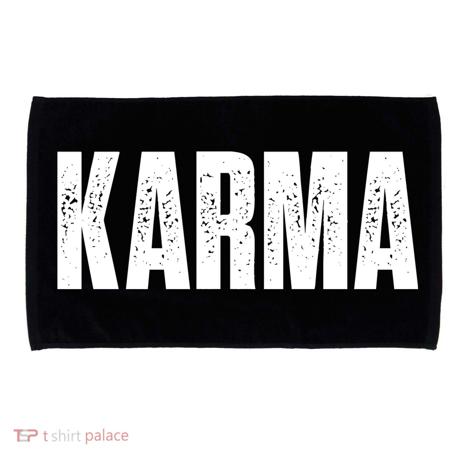 Karma Trending Graphic Tee Microfiber Hand Towel