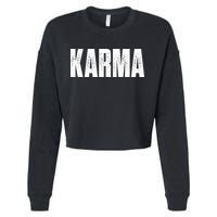 Karma Trending Graphic Tee Cropped Pullover Crew