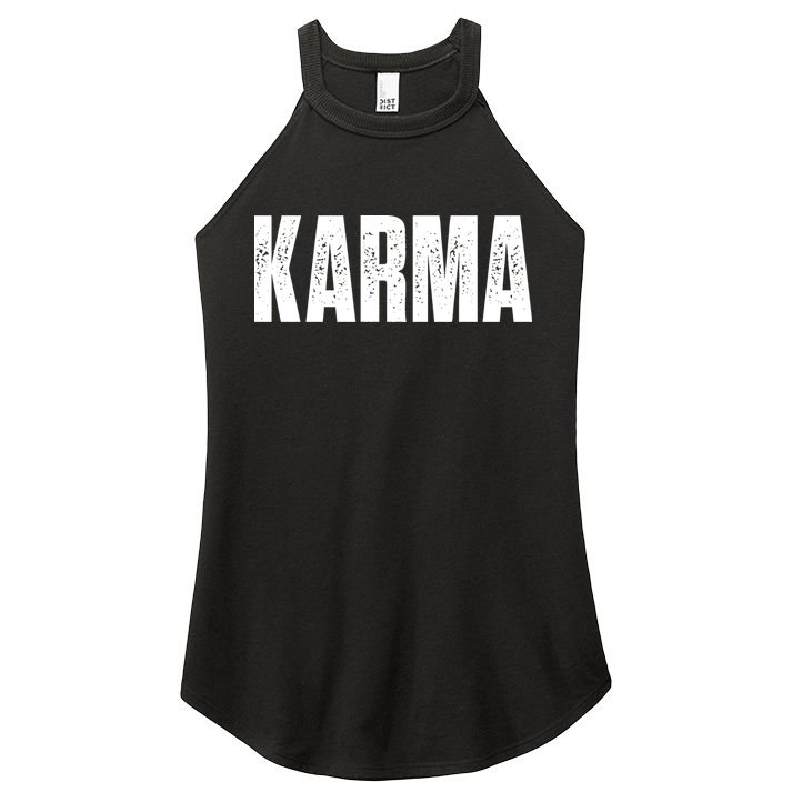 Karma Trending Graphic Tee Women's Perfect Tri Rocker Tank