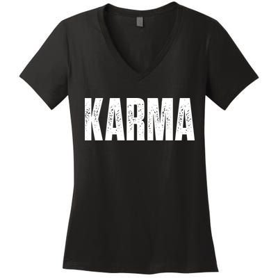 Karma Trending Graphic Tee Women's V-Neck T-Shirt