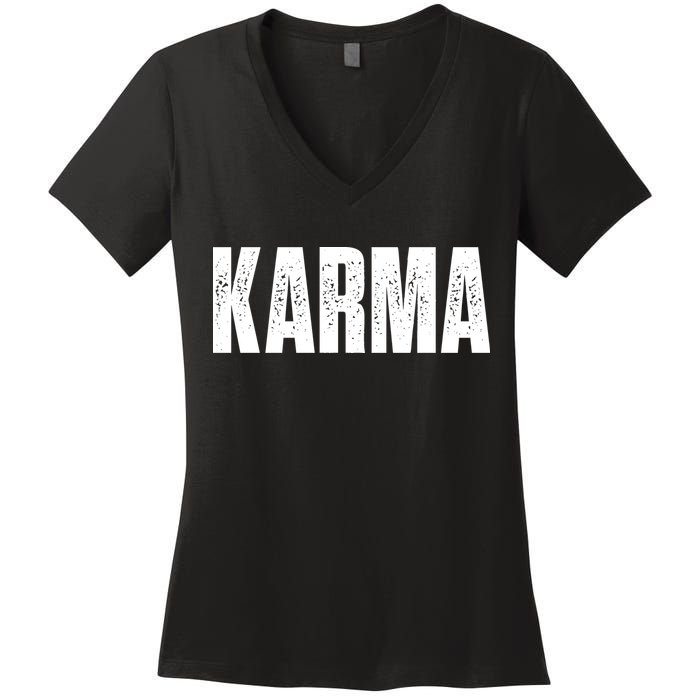 Karma Trending Graphic Tee Women's V-Neck T-Shirt