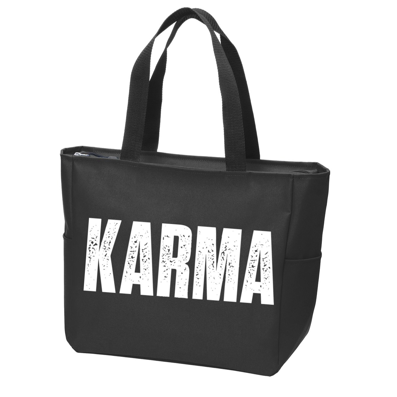 Karma Trending Graphic Tee Zip Tote Bag
