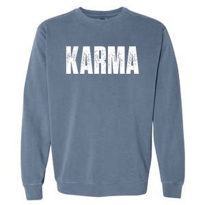 Karma Trending Graphic Tee Garment-Dyed Sweatshirt