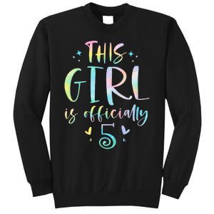 K.i.d.s This Girl Is Officially 5 Five Year Old 5th Birthday Girl Sweatshirt