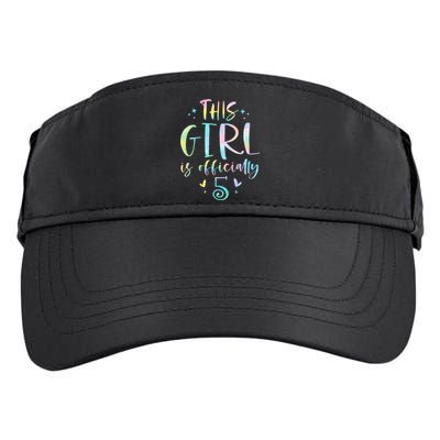 K.i.d.s This Girl Is Officially 5 Five Year Old 5th Birthday Girl Adult Drive Performance Visor