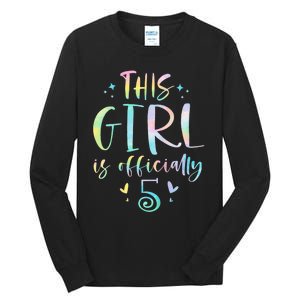 K.i.d.s This Girl Is Officially 5 Five Year Old 5th Birthday Girl Tall Long Sleeve T-Shirt